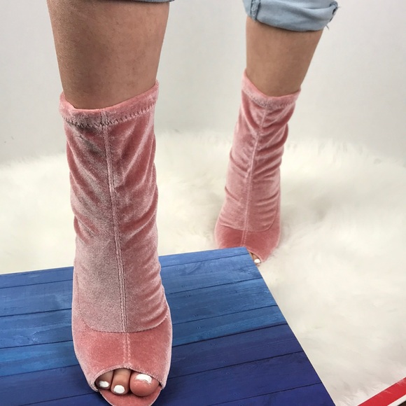 Pep Toe Suede Booties - Picture 4 of 8